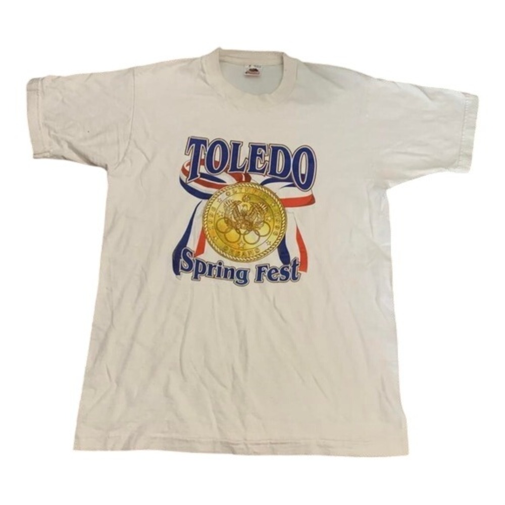 Vintage‎ 1996 Toledo Spring Fest Olympic Dreams white t-shirt